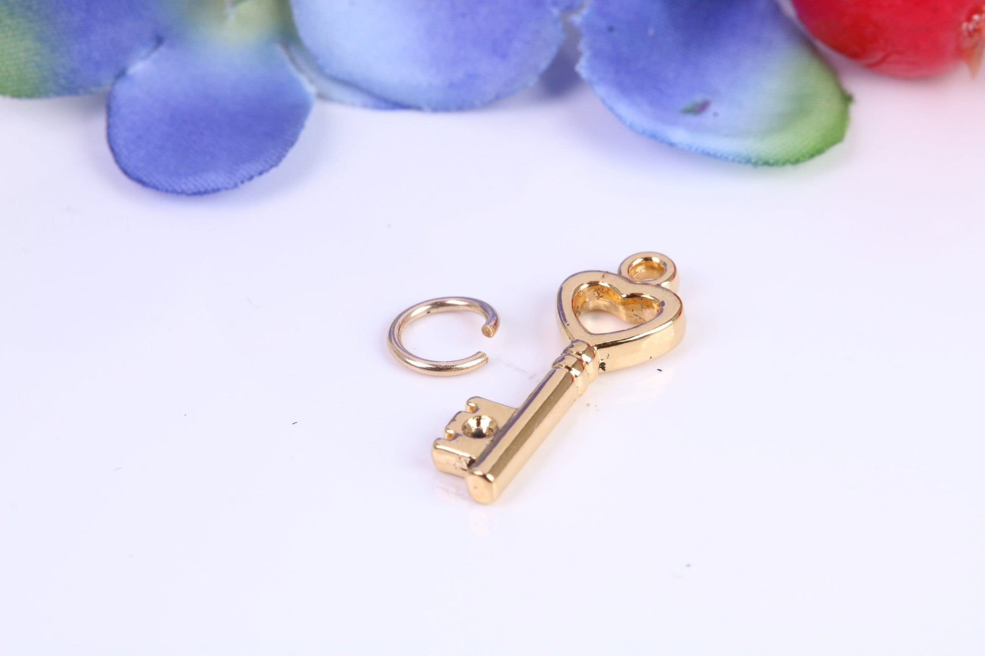 Key Charm, Traditional Charm, Made from Solid Cast Yellow Gold, British Hallmarked