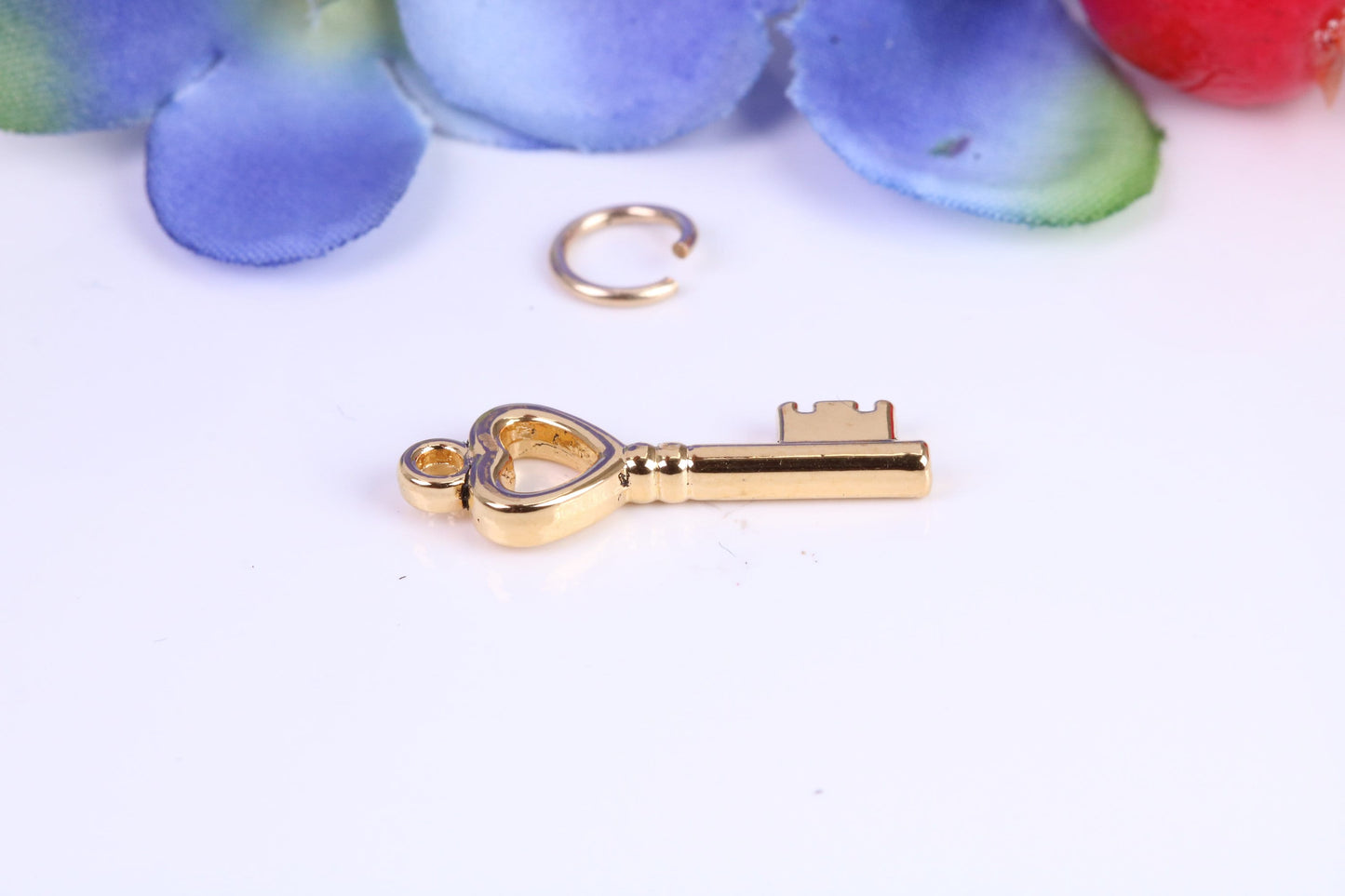 Key Charm, Traditional Charm, Made from Solid Cast Yellow Gold, British Hallmarked