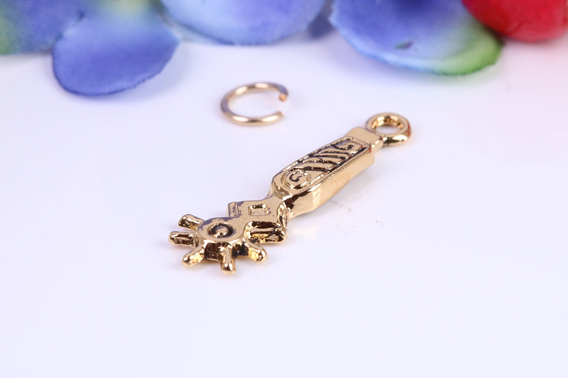 Food Whisk Charm, Traditional Charm, Made from Solid Cast Yellow Gold, British Hallmarked