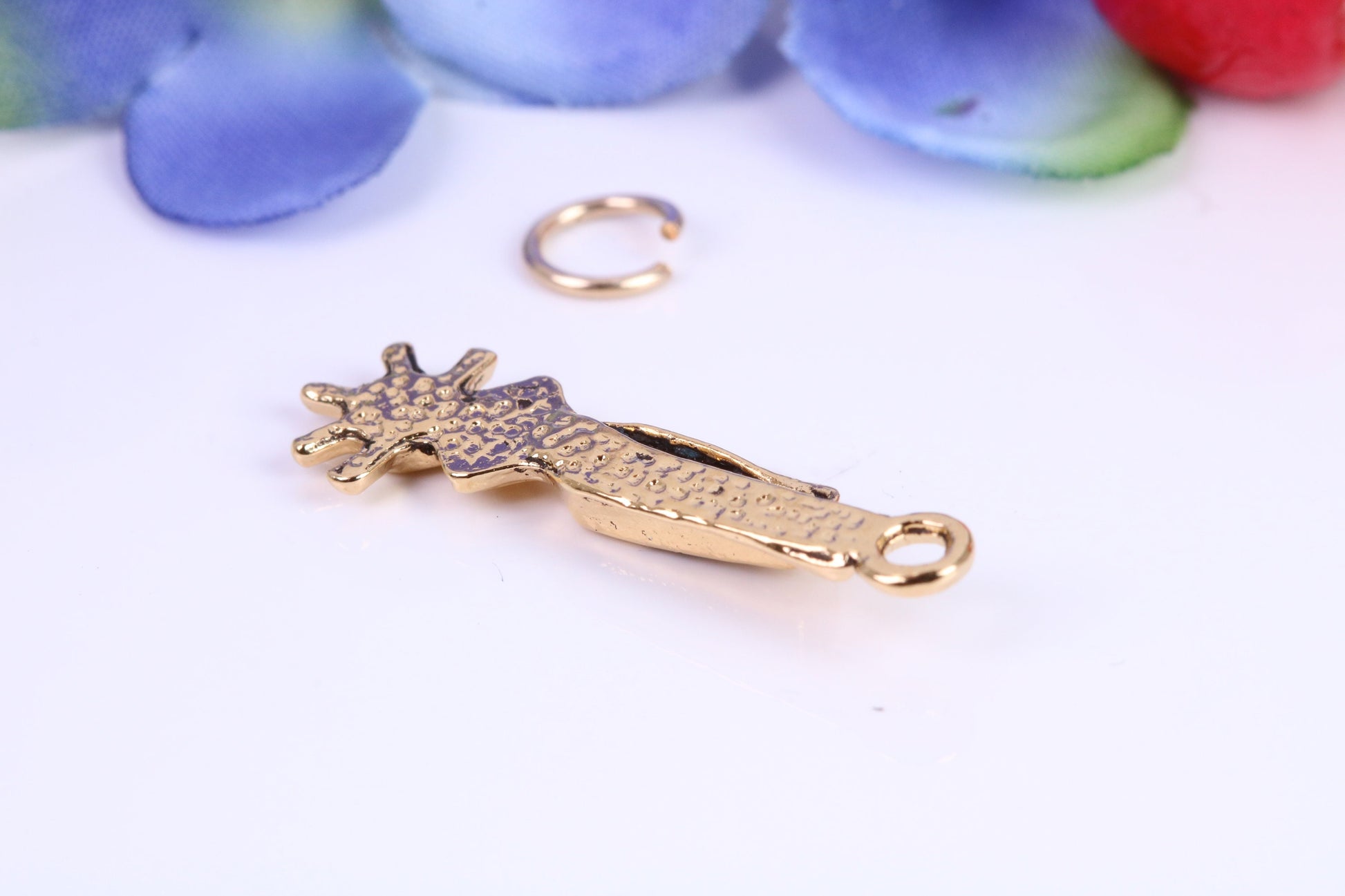 Food Whisk Charm, Traditional Charm, Made from Solid Cast Yellow Gold, British Hallmarked