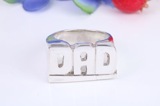 Very Large ,Chunky Dad ring, Made from Solid Cast Silver, British Hallmarked
