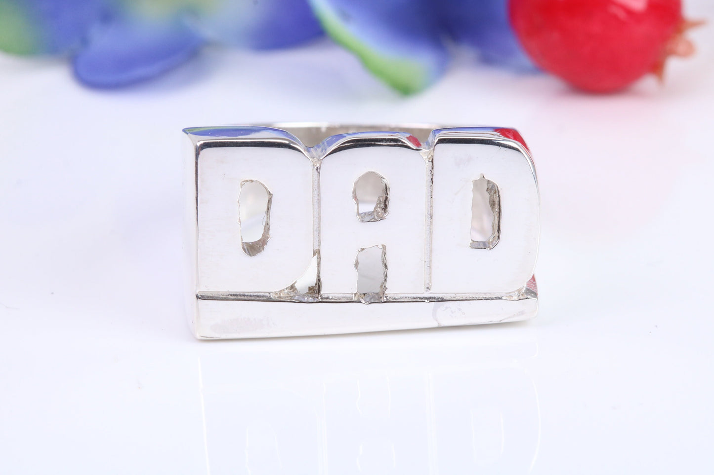 Very Large ,Chunky Dad ring, Made from Solid Cast Silver, British Hallmarked