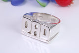 Very Large ,Chunky Dad ring, Made from Solid Cast Silver, British Hallmarked