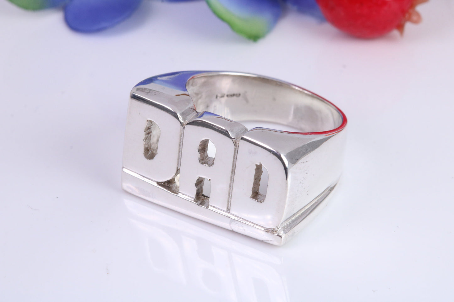 Very Large ,Chunky Dad ring, Made from Solid Cast Silver, British Hallmarked