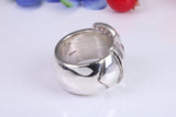 Very large and very very heavy Buckle ring, made from solid cast Silver, British hallmarked