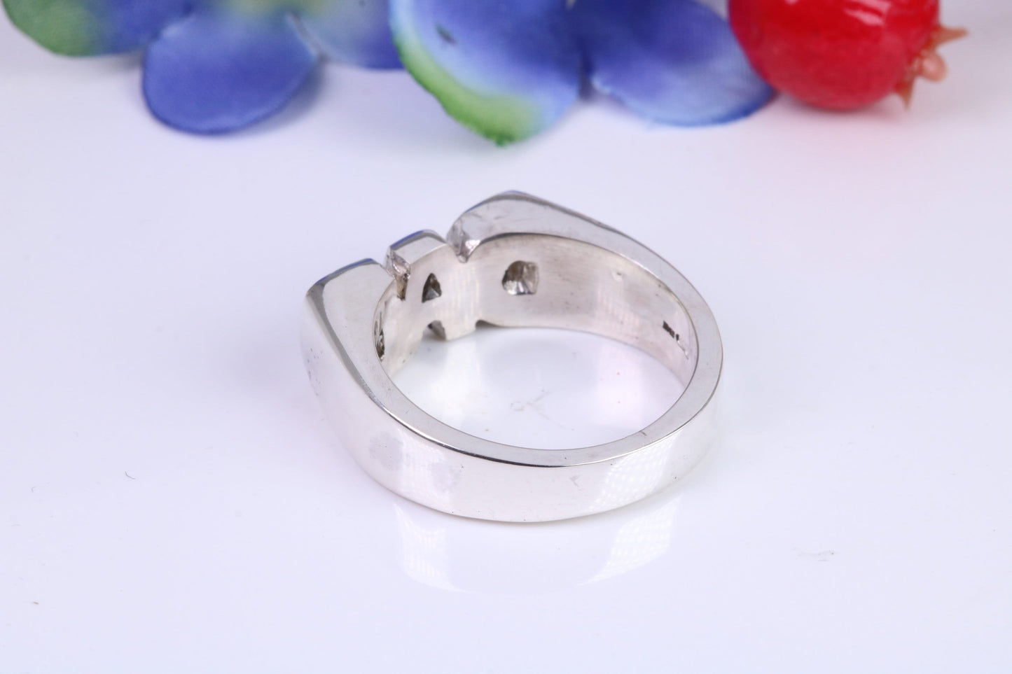 Chunky Dad ring, made from solid cast silver, British hallmarked