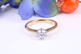 0.70ct D Internally Flawless graded and certified round cut Lab Grown Diamond set Solitaire Ring