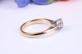0.70ct D Internally Flawless graded and certified round cut Lab Grown Diamond set Solitaire Ring