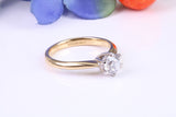 0.70ct D Internally Flawless graded and certified round cut Lab Grown Diamond set Solitaire Ring