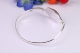 Black Onyx set Oval Solid Silver Bangle