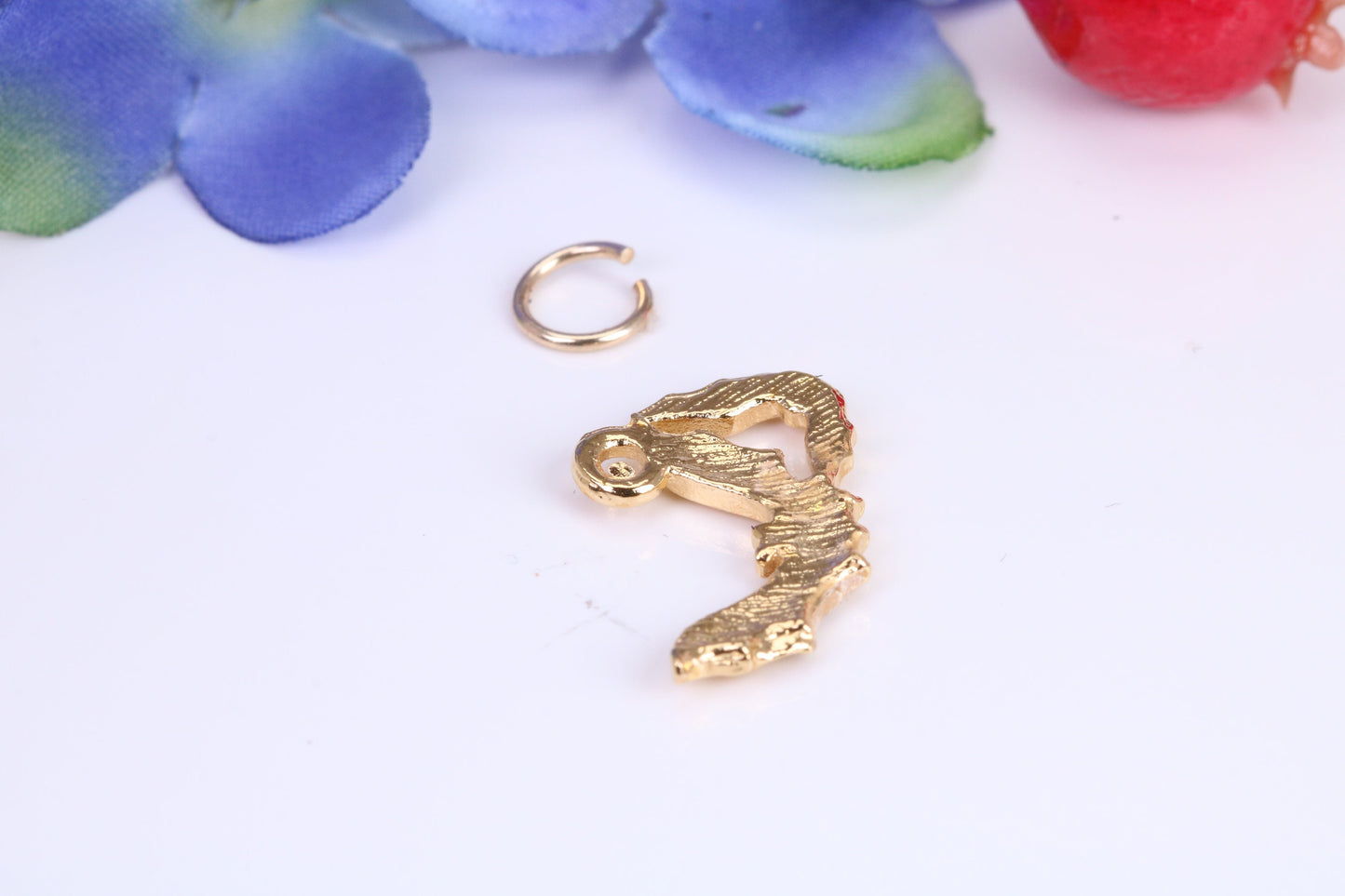 Shrimp Charm, Traditional Charm, Made from Solid Cast Yellow Gold, British Hallmarked