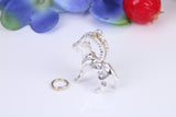 Capricorn Zodiac Sign Charm, Traditional Charm, Made from Solid Cast Sterling Silver, Complete with Attachment Link