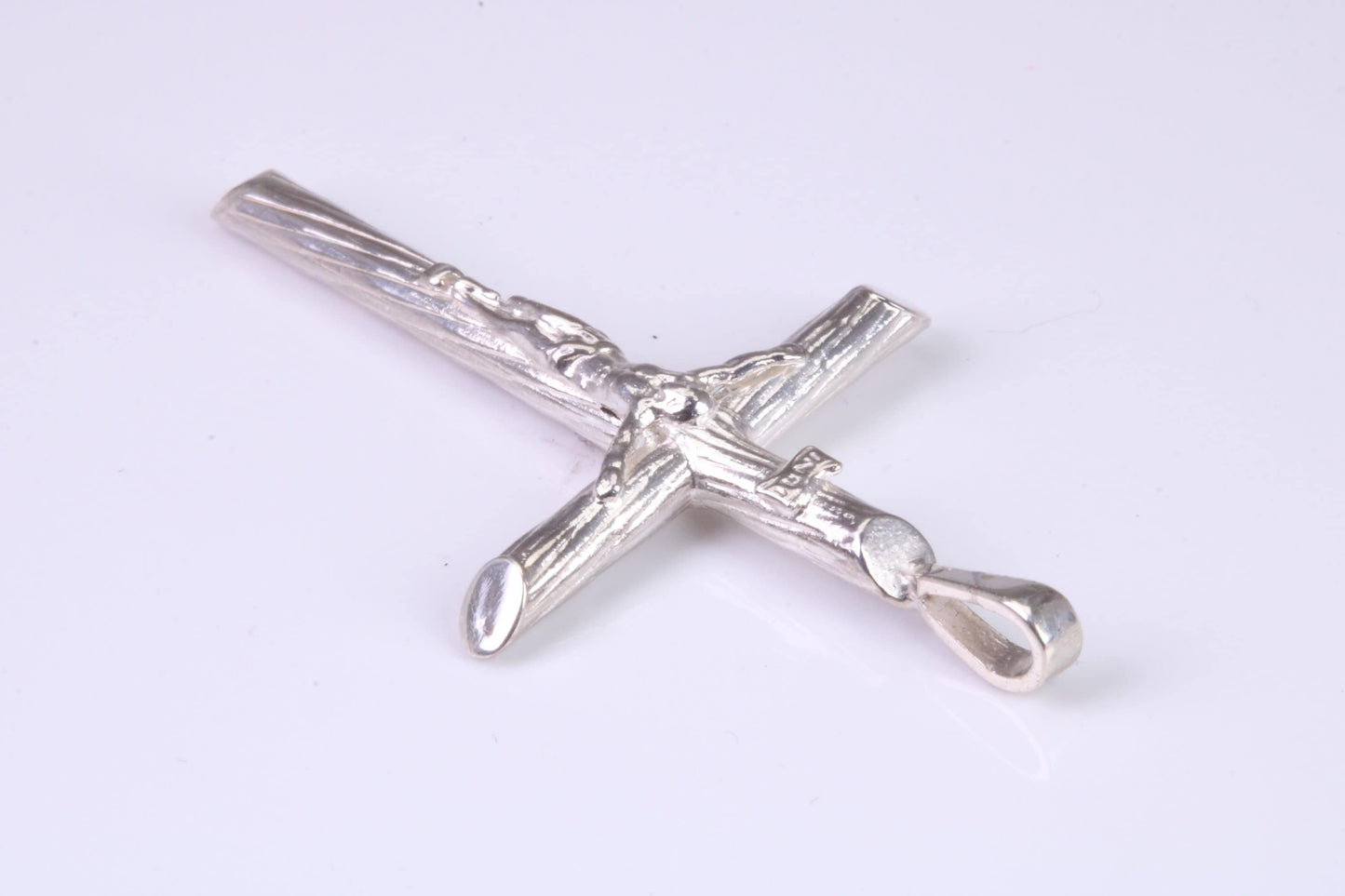 Sterling Silver Bark Effect Finish Necklace