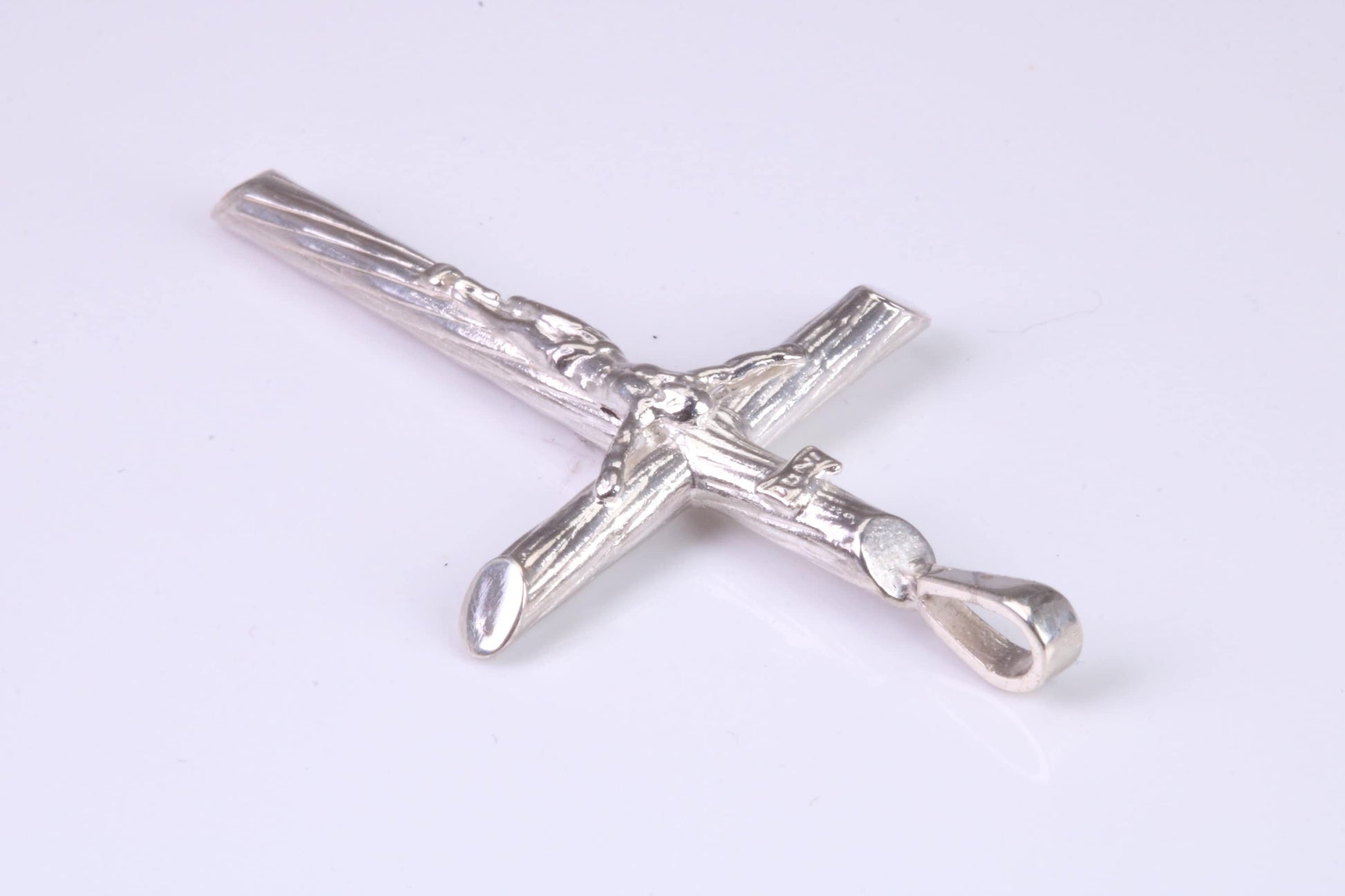 Sterling Silver Bark Effect Finish Necklace