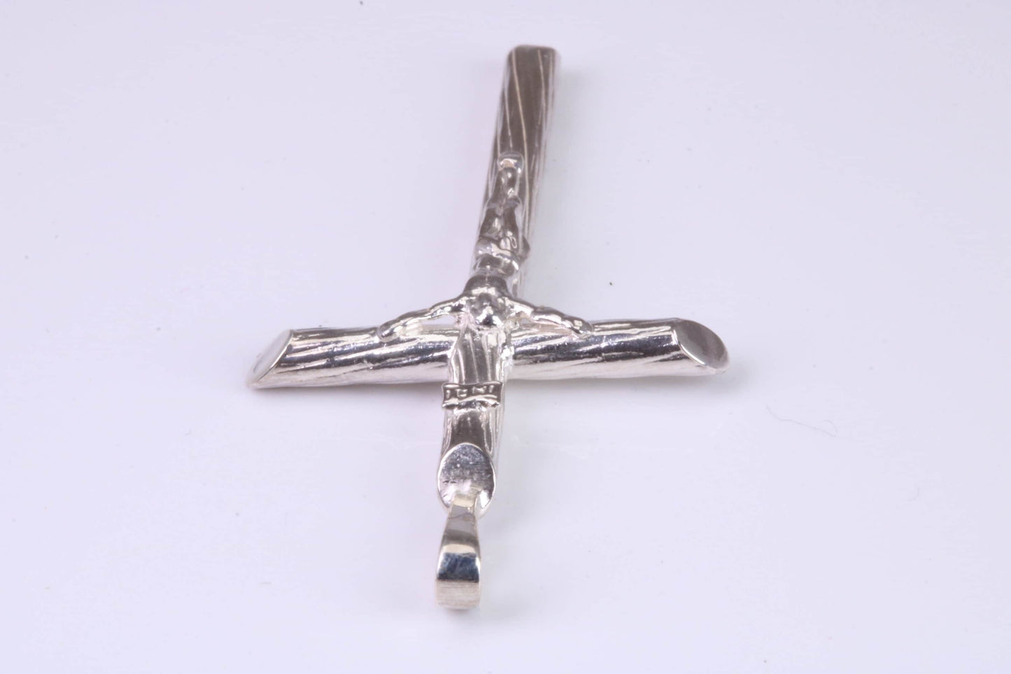 Sterling Silver Bark Effect Finish Necklace