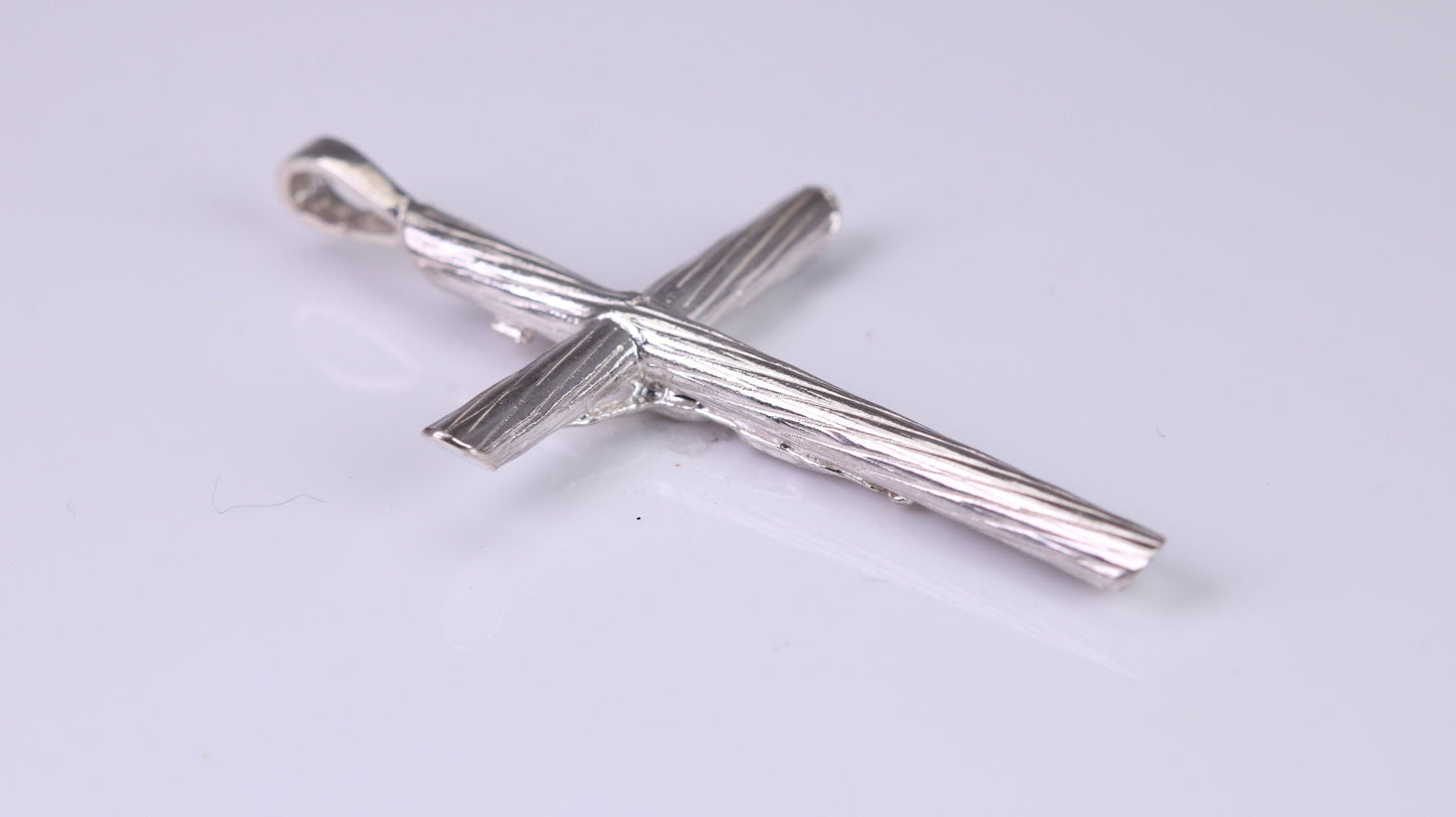 Sterling Silver Bark Effect Finish Necklace