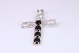 Sterling Silver C Z set Cross Necklace