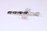 Sterling Silver C Z set Cross Necklace
