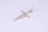 Small Silver Crucifix Necklace