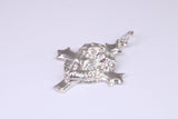 Large Chunky Silver Crucifix Necklace