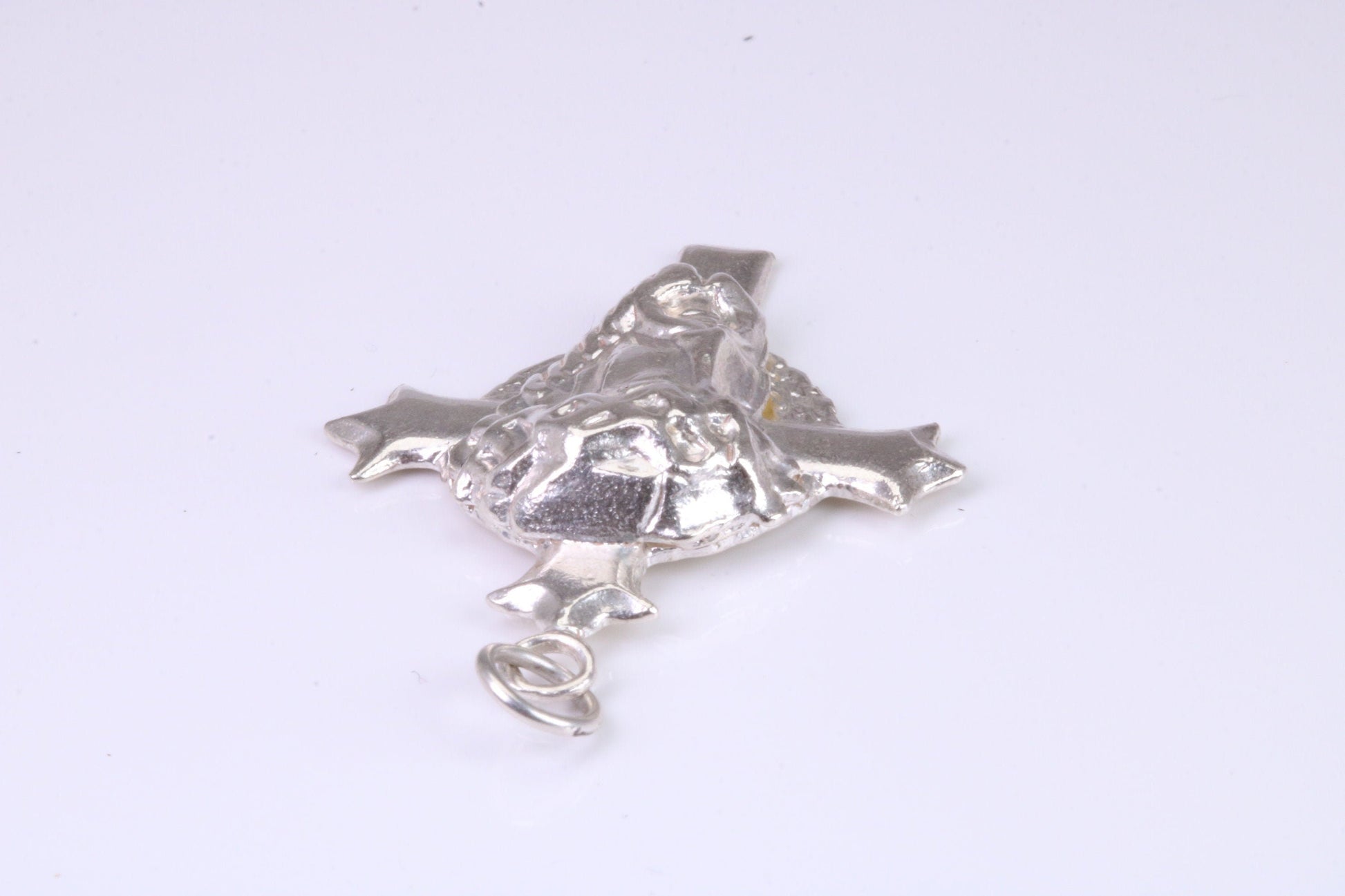 Large Chunky Silver Crucifix Necklace