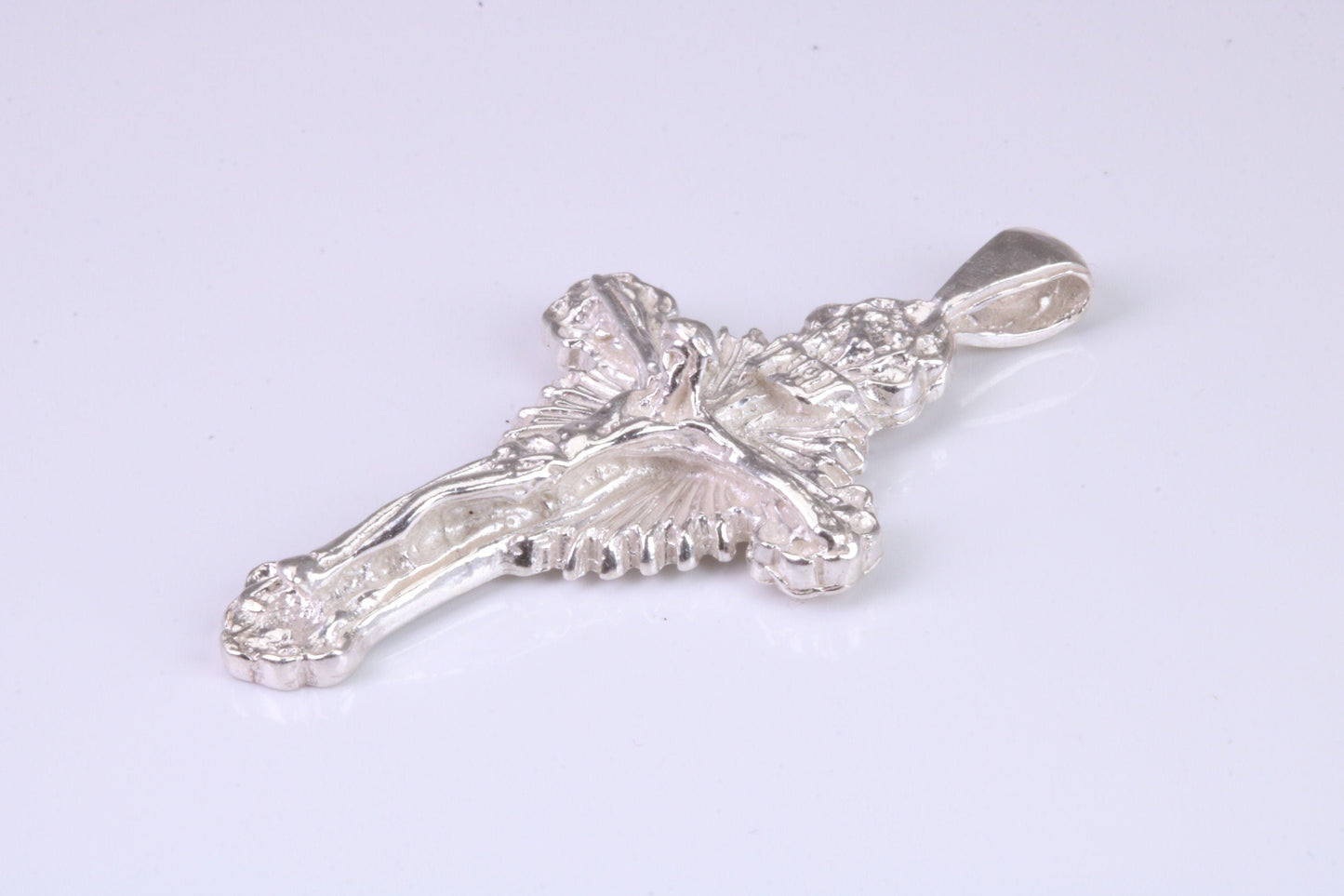 Ornate Sterling Silver Crucifix Necklace