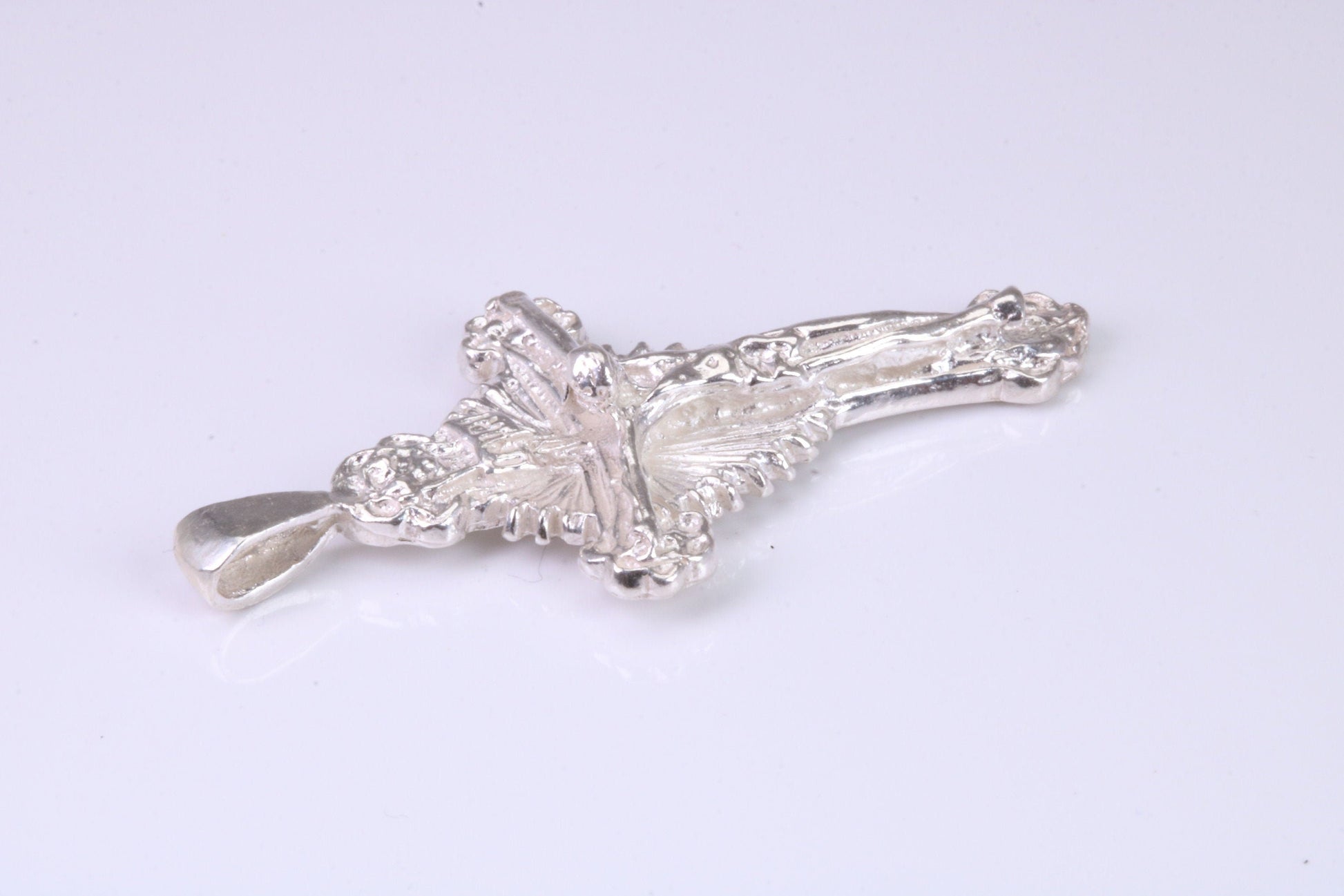 Ornate Sterling Silver Crucifix Necklace