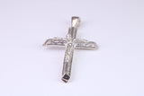 Large Silver Crucifix Necklace