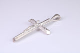 Large Silver Crucifix Necklace