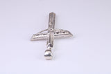 Large Silver Crucifix Necklace