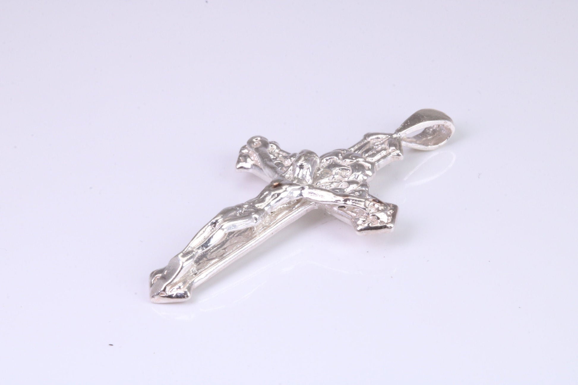 Sterling Silver Ornate Crucifix Necklace