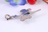 Blue Agate Necklace set in Sterling Silver