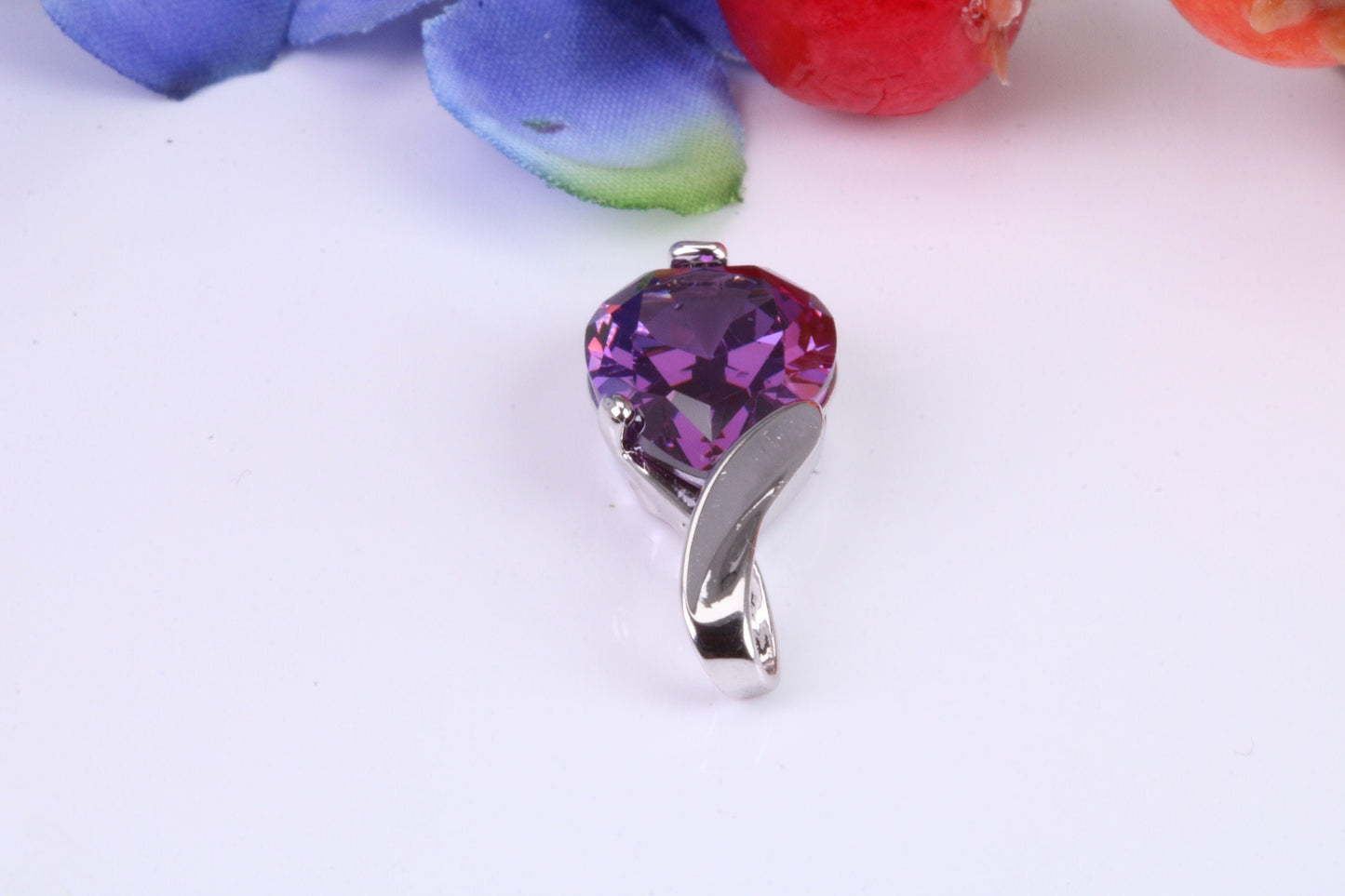Sterling Silver Dressy Real Amethyst set Necklace