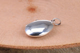 23 mm Long Oval Shaped Locket, Made from Solid Sterling Silver
