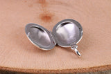 23 mm Long Oval Shaped Locket, Made from Solid Sterling Silver