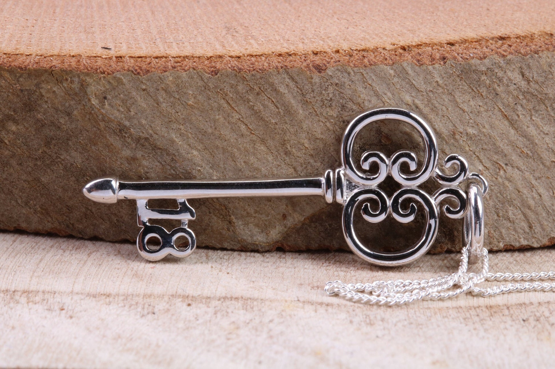 18 Birthday Key Necklace, made from solid Sterling Silver