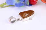 Large Brown Agate Pendant set in Sterling Sterling Silver