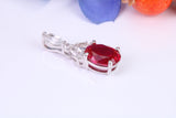 Sterling Silver Dressy C Z set Pendant