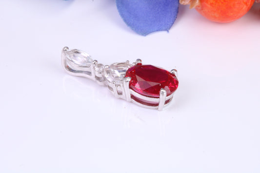 Sterling Silver Dressy C Z set Pendant