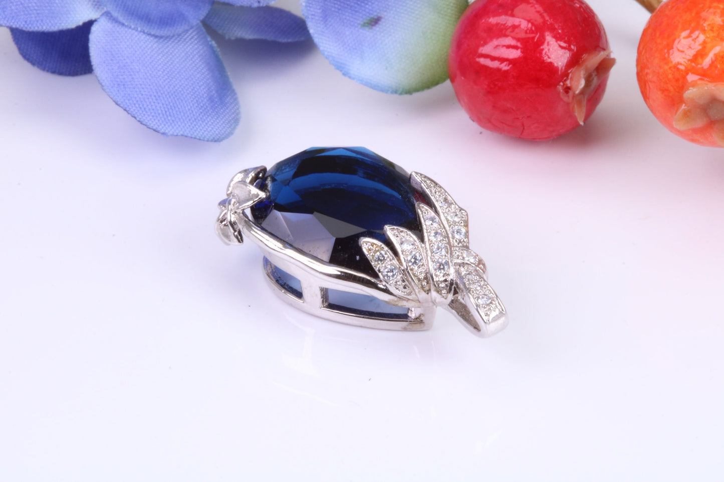 Very Dressy Sterling Silver C Z set Pendant
