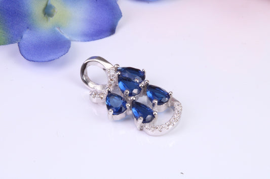 Sterling Silver Dressy C Z set Pendant