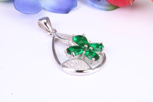 Sterling Silver Dressy C Z set Pendant