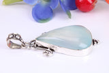 Very large Green Agate Pendant set in Sterling Silver