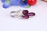Real Amethyst and C Z set Dressy Sterling Silver Pendant