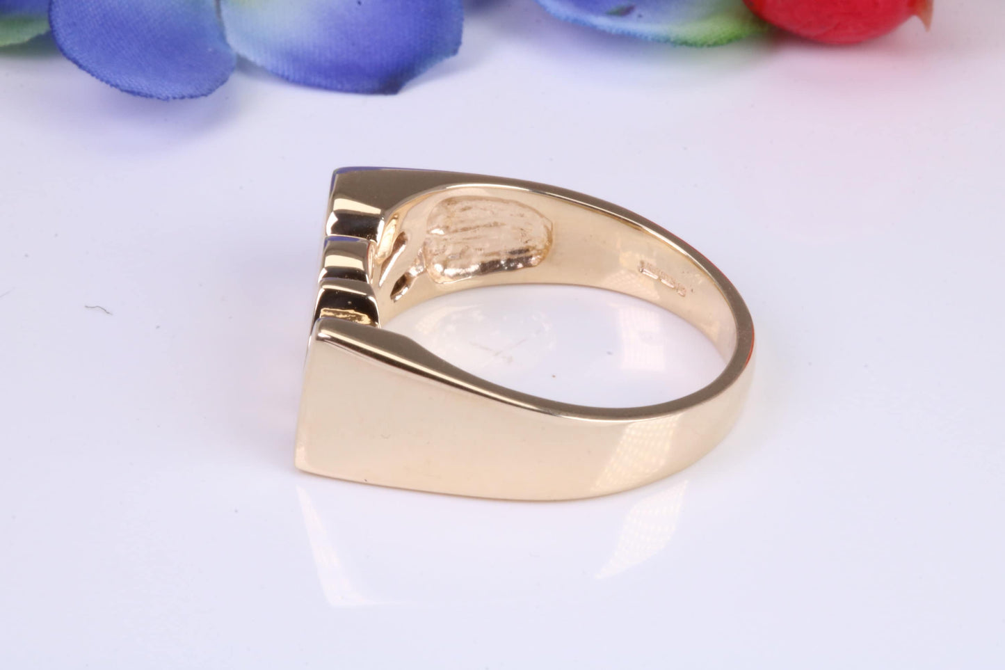 Chunky Son ring, made from solid cast Yellow Gold