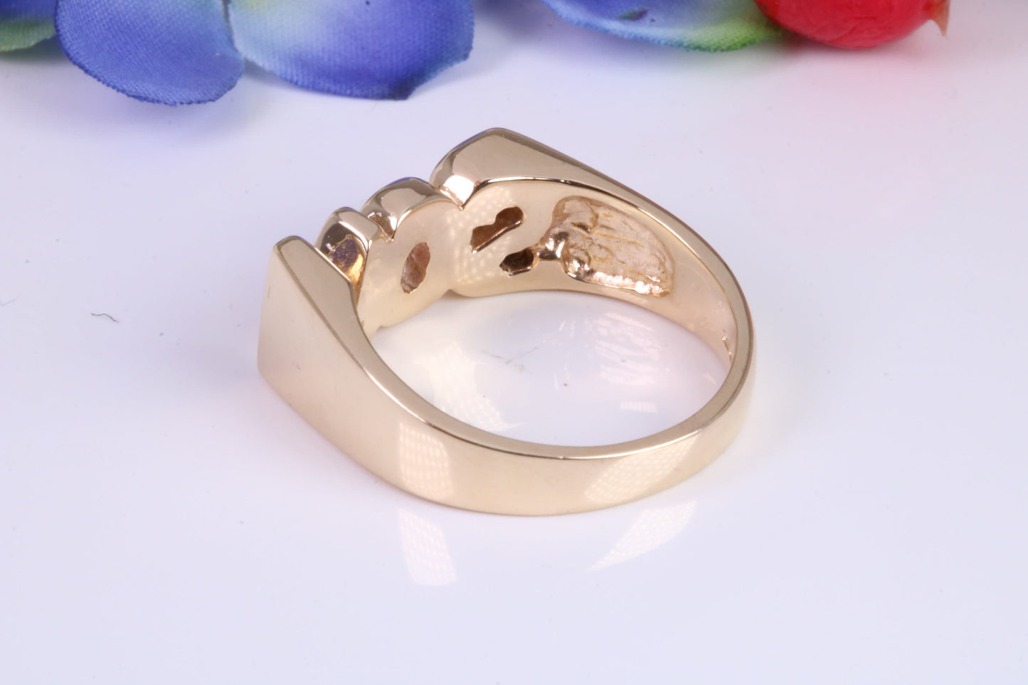 Chunky Son ring, made from solid cast Yellow Gold