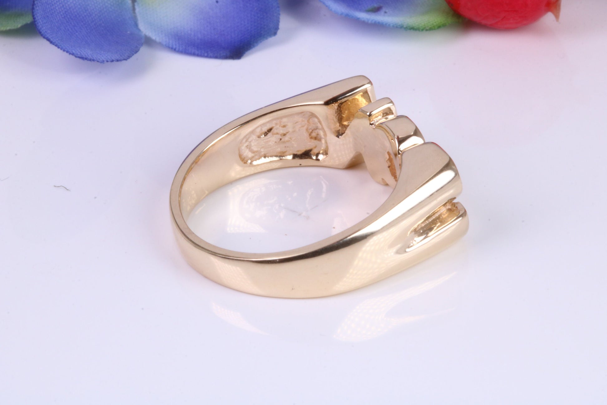 Chunky Son ring, made from solid cast Yellow Gold