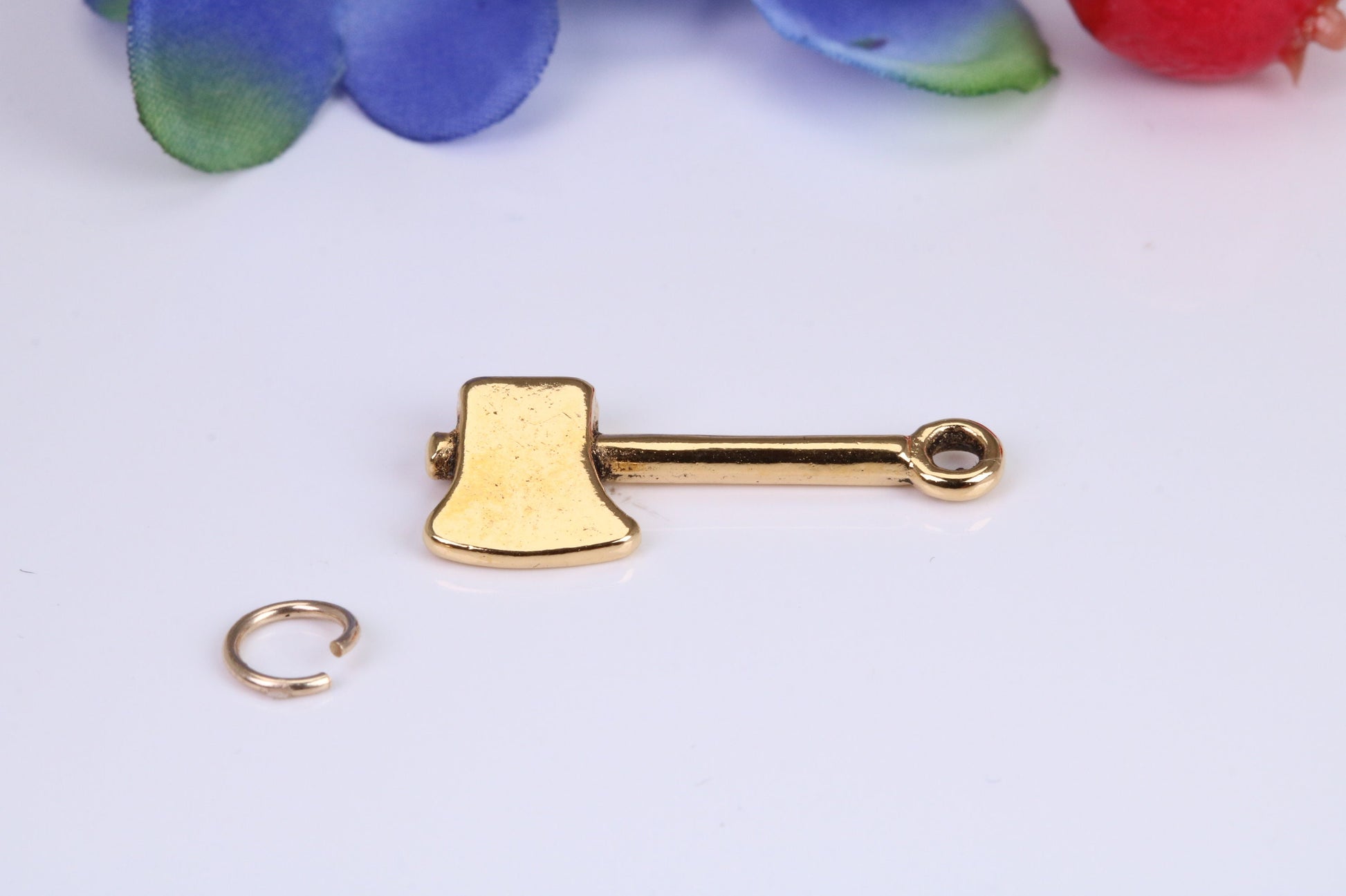 Axe Charm, Traditional Charm, Made from Solid Cast Yellow Gold, British Hallmarked