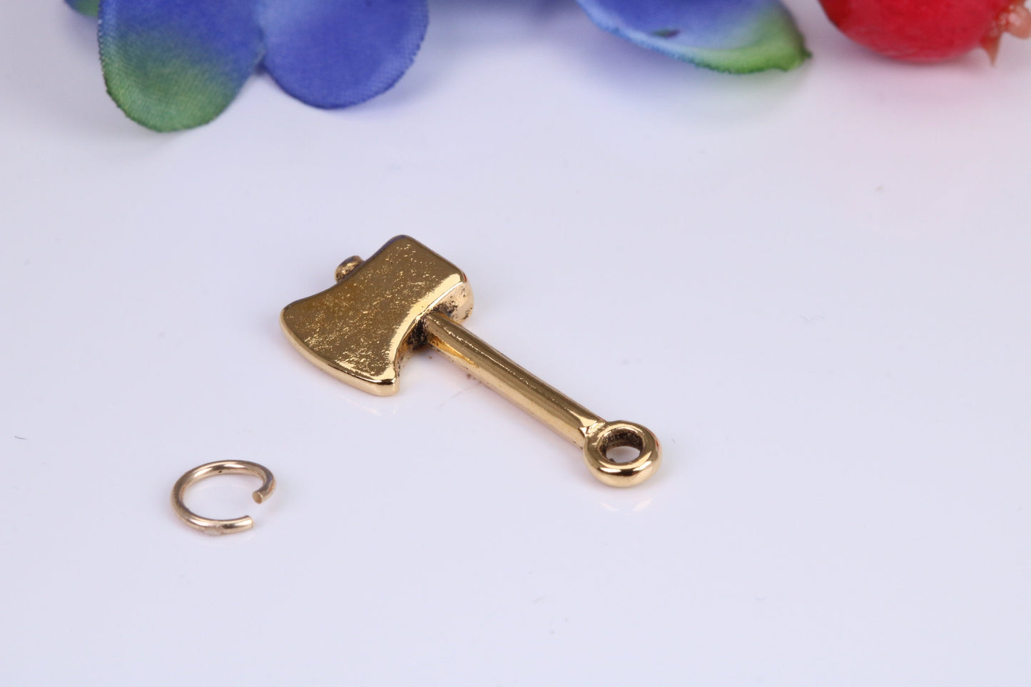 Axe Charm, Traditional Charm, Made from Solid Cast Yellow Gold, British Hallmarked