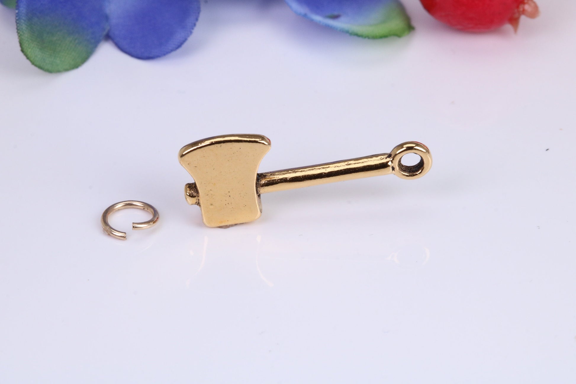 Axe Charm, Traditional Charm, Made from Solid Cast Yellow Gold, British Hallmarked